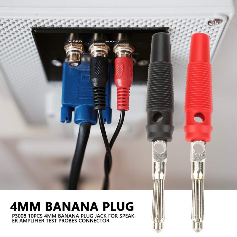 Banana Plug 10 Pieces 4 mm Copper Banana Plug Socket