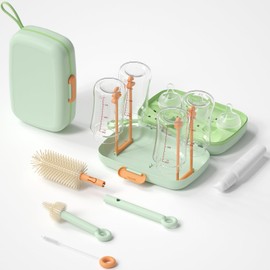 Suvast Bottle Cleaning Brush Set, Green, Polypropylene