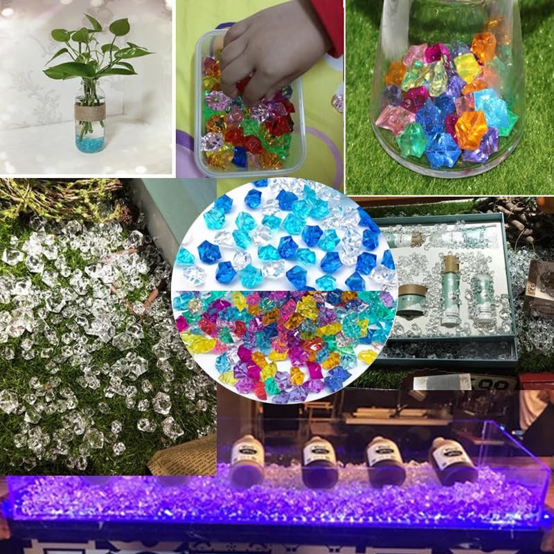 WADY Acrylic Crushed Ice Rocks - 200 PCS Fake Ice
