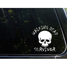 Diamond Graphics Walking Dead Survivor (5-1/2" x 5-1/2") Die Cut Decal for Windows, Cars, Trucks, Laptops, Etc.
