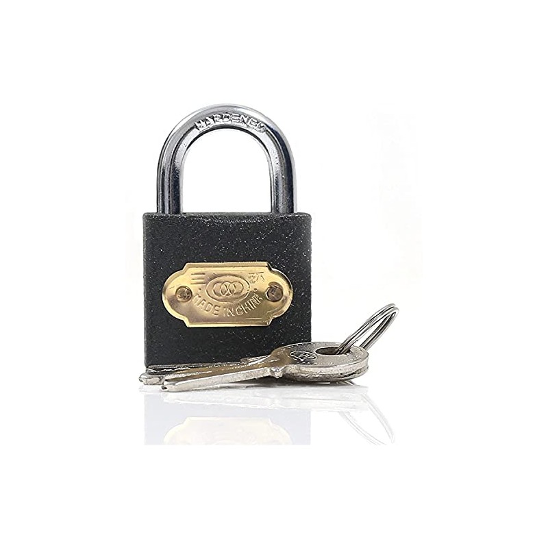 Merriway® BH01689 Tri-Circle Heavy-Duty Cast Iron Padlock, 25mm (1 inch)