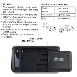 Guy-Tech Battery Charger for HTC Evo 3D Amaze 4G 35H00166-00M 35H00166-00M 35H00164-XXM