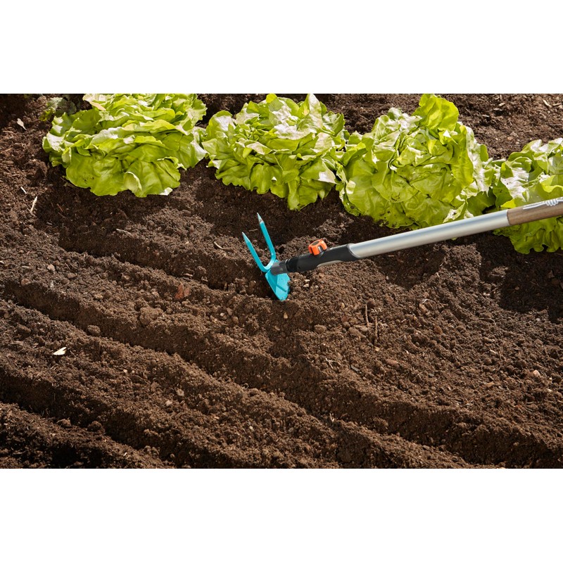 GARDENA 3215-20 Hoe, 2 Claws, Heart Shape Blade, Combination System,