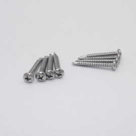 #8 × 1-1/2" Pan Head Phillips Drive Self Drilling Screws 410 Stainless Steel Self-Tapping Screws 100pcs