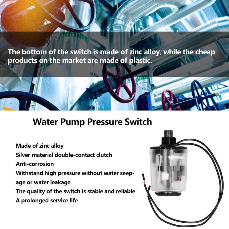 Automatic Water Pressure Switch Round Transparent Inner Wire Adjustable Mechanical