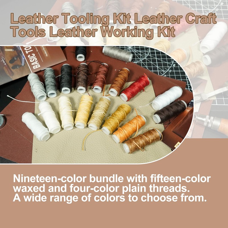 EDIETH Professional Leather Craft Tools Kit Leather Working & Tooling