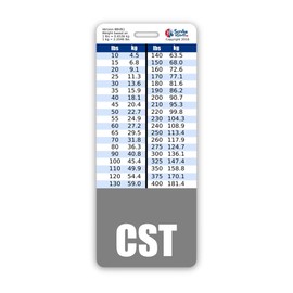 CST Badge Buddy Vertical w/Height & Weight Conversion Charts (Oversized, Gray)