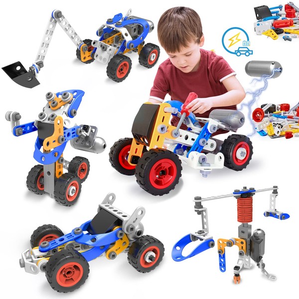 HISTOYE Building Toys for Boys Age 6-8 Erector Sets for Boys Age 6-12 8-12 Stem Toys for 5+ Year Old Robot Building Kit for Kids DIY Building Blocks Construction Toys Gifts for 4 5 6 7 8+ Years Old