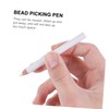 Housoutil 30pcs Absorb White Pencil Nail Gems Nail Point Pen