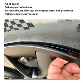 Yunir Wheel Rim Protector, 21 Inch High Hardness Wheel Rim Guard with Weather Scratch Resistant, Hubcap Rim Patch Replacement, for Y Performance 2021 to 2023 (Matte Black)
