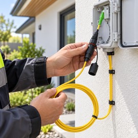 3M SC/APC Single-Mode Fiber Patch Cord – Waterproof Pre-Terminated Optical Cable for FTTH, Outdoor Networks and Broadband Connections