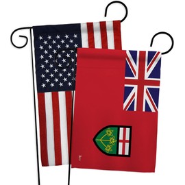 Ontario Garden Flags Pack Regional Canada Provinces Canadian Territories Region Country Particular Area USA Applique Small Decorative Gift Yard House Banner Made In 13 X 18.5