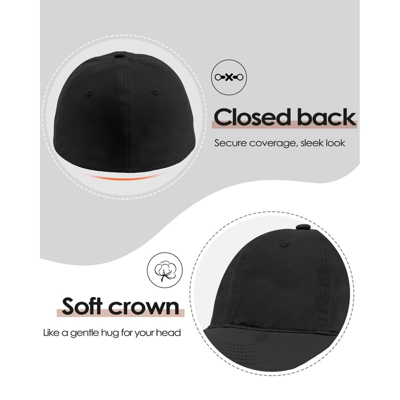 Zylioo Large Men's Baseball Caps for Big Heads Non-Adjustable Sun
