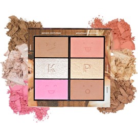 Kimchi Chic x Plastique Paleta de Maquillaje, Acabado Mate y Brillante, Nude Sensation, 6 Tonos de Rubor, Bronceador e Iluminador