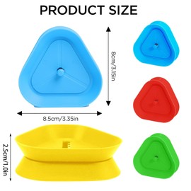 Jidyllic Playing Card Holder for Children, 4 Pieces Card Holder, Colourful Playing Card Holder, Triangular Plastic Card Holder for Seniors and Children