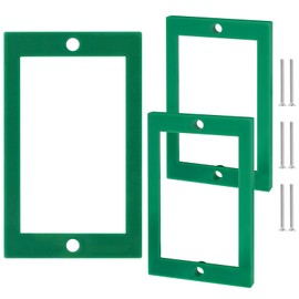 vibedor 3 PCS Single Gang Outlet Receptacle Box Extenders 1/4" Electrical Outlet Extenders with 6 Screws for Electric Box and Electric Switches(Green)