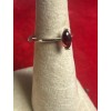 Natural Creations Sterling silver stackable ring size 4 Garnet