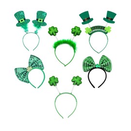 TQUXNGA Irisches Haarband für Erwachsene, mit Pailletten, Glitzer-Puder, Tages-Stirnband