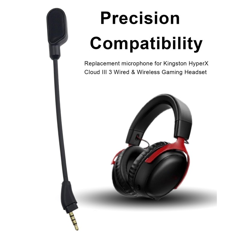 MICMXMO Microphone Replacement for HyperX Cloud III Wired/Wireless Gaming Headphone,