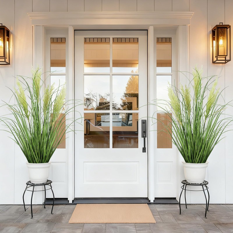 3ft/35in Artificial Plants Outdoor Indoor,Fake Onion Grass In Pot