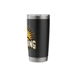 Bold Wrestling Champion Silhouette Sunburst Stainless Steel Insulated Tumbler