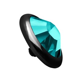 PIERCINGLINE Titanium Piercing Dermal Anchor Attachment Replacement Disc + Crystal Choice of Colours and Sizes, Titanium (grade 23)