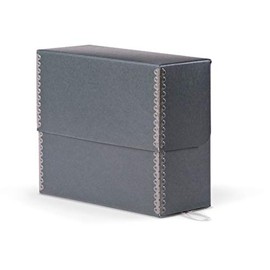 Gaylord Archival Blue/Grey Document Storage Box with Flip-Top Lid - 5W x 15 1/4L x 10 1/4" H