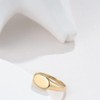 14K Gold Plated Signet Ring for Women, Lightweight Bands, Chunky