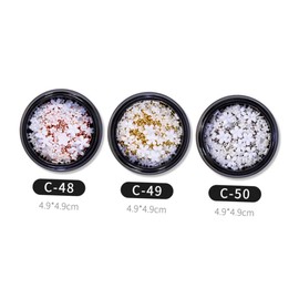 SAFIGLE Unique Nail Art Charms Set of 3 Mini Resin Flowers Manicure DIY Accessory Nail Art Decorations for Women Random Color