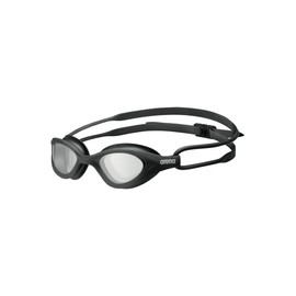 ARENA Unisex 365 Swim Goggles for Fitness Swimmers Comfortable Anti-Fog Watertight Design Non-Mirror Lens Lap Swimming Men and Women, Clear/Black/Black