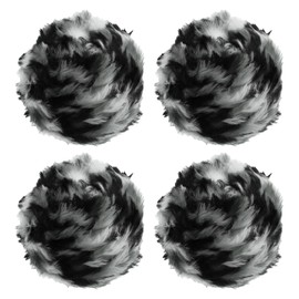 PATIKIL 35yds Faux Fur Yarn, 4 Skeins 0.6" OD 50g Soft Fuzzy Yarn Crochet Fluffy Chunky Polyester Plush Fur for Crocheting and Hand Knitting Shawls Hat Blanket Rug, Zebra Color