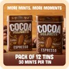 Cocoa Delights Chocolate Espresso Candy Pastilles - 30 Count Tin