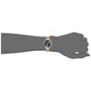 NINE WEST Women's Crystal Accented Bracelet Watch, Rose Gold/Navy, NW/2098NVRG