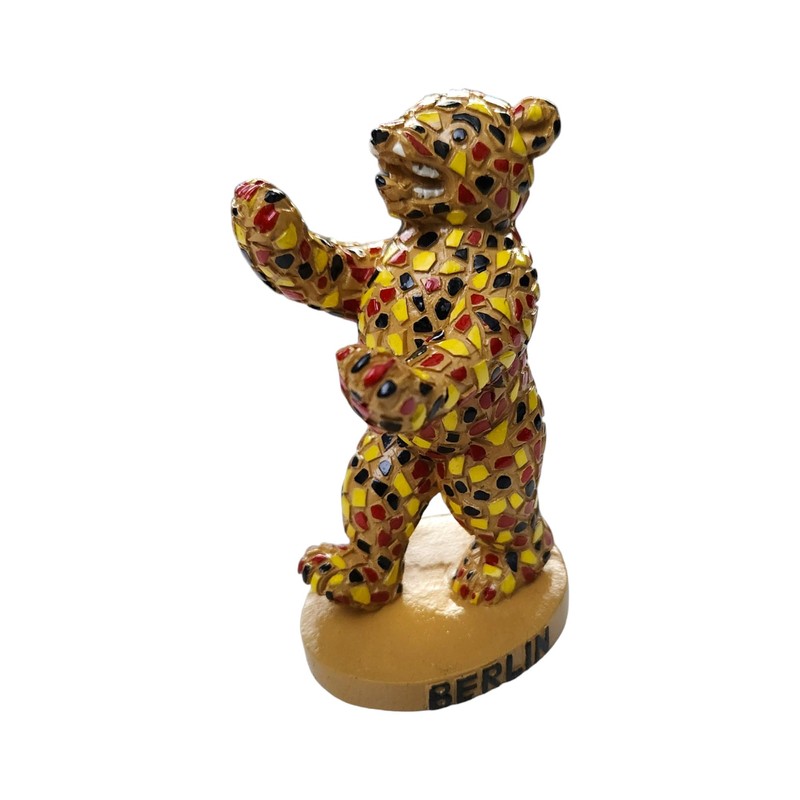 Berlin Bear Statue 10 cm - Polyresin in Mosaic Look,