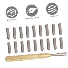 IWOWHERO 1 Set Alloy Steel Letter and Number Punch Tool Set for Leather DIY Crafting for Stamping Intricate Designs Leather Metals Plastics and Organized and Easy to Use