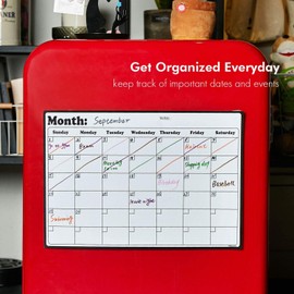 Fridge Calendar Magnetic Dry Erase Whiteboard Calendar for Refrigerator Planners 16.9 Inches X 11.8 Inches