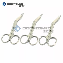 Odontomed Set Of 3 Pieces Surgical Lister Bandage Scissors 3 1/2'' Stainless Steel Medical