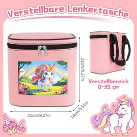 BOARDFEB Bicycle Handlebar Bag Children, 21 x 21 cm Bicycle Bag Children's Bicycle Handlebar Bag Bicycle Basket Children Front Wheel Bag Handlebar Basket Bag for Balance Bike Tricycle Scooter