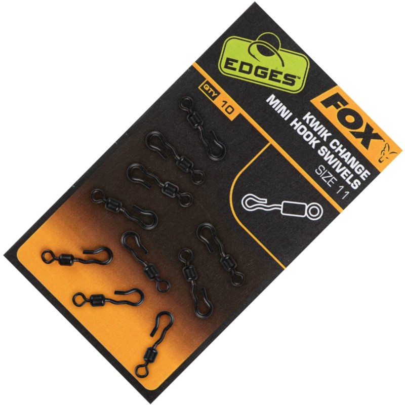 FOX Edges Kwik Change Mini Hook Swivels Size 11 CAC763