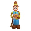 7.5 ft Air Blown Inflatable Scarecrow w/Pumpkin and Broom Yard