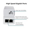 Gigabit PoE Injector 48V 15W, IEEE802.3af Power Over Ethernet PoE