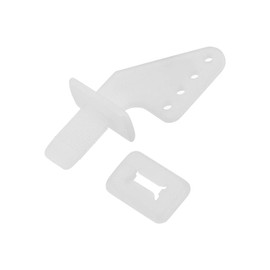 uxcell Control Horn, 19x17mm Plastic Horns with 4 Holes 1.4mm for RC Airplane Parts White 5 Sets