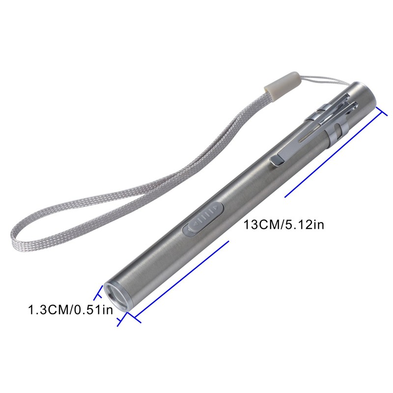 Optimal Shop USB Rechargeable Mini LED Flashlight,High Lumen Pen Light