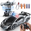 KKM Remote Control Car Toy 2.4GHz Transformer with Flashing Light,