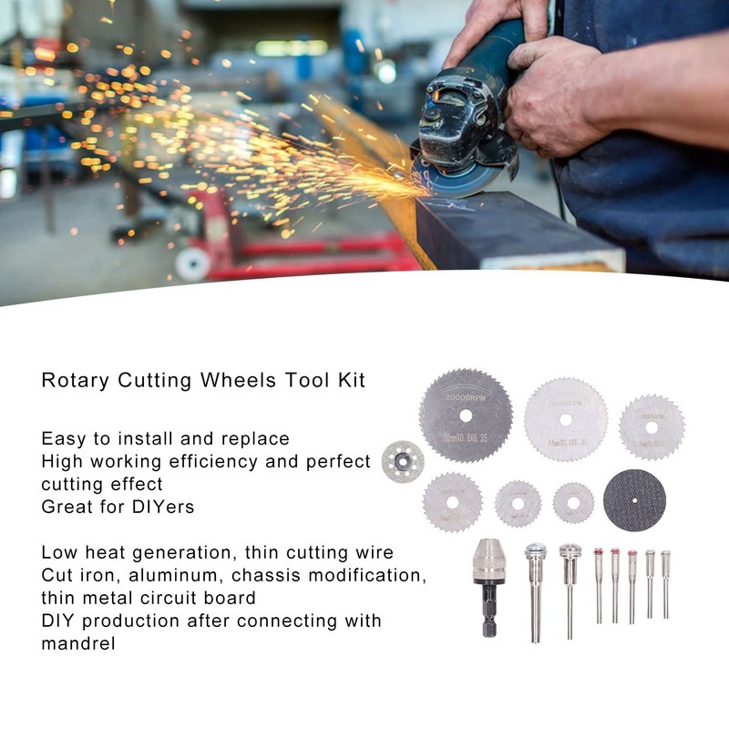 Rotary Cutting Wheels Tool Kit Resin Cut Off Disc HSS