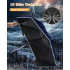 Lantusire Automatic Rain Umbrella with Reflective Strip, Large Windproof Folding