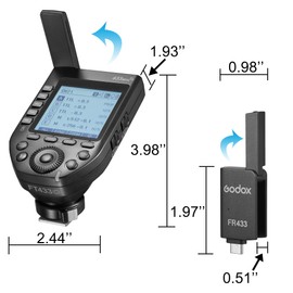 GODOX FT433-S HSS TTL Wireless Flash Trigger for Sony Camera,433 MHz Signal Control,TCM Switch,Hot Shoe,Single-Contact, Rapid-Fire
