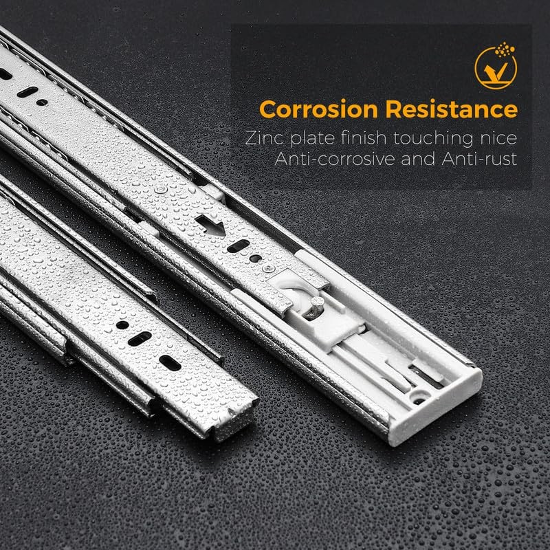 14 Inches Drawer Slides - 5 Pairs Soft Close Drawer