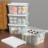 Doryh 20 Quart Clear Storage Box, Plastic Latching Bins with