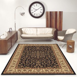 Radici Noble Area Rug, 3'3"x5'4", black